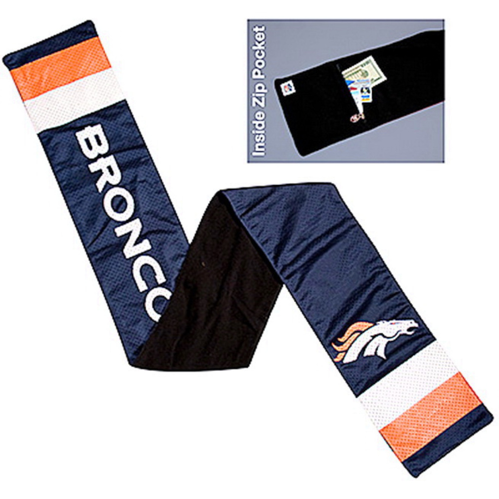 DENVER BRONCOS SCARF JERSEY FABRIC NFL NEW